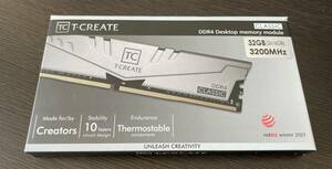 DDR4 3200MHz 32GB（16GB×２枚）　TEAMGROUP　T-CREATE　中古動作品　TTCCD432G3200HC22DC01