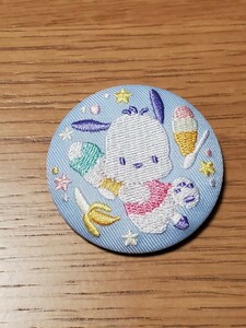 サンリオキャラクターズ 刺繍缶バッジ ポチャッコ　美品