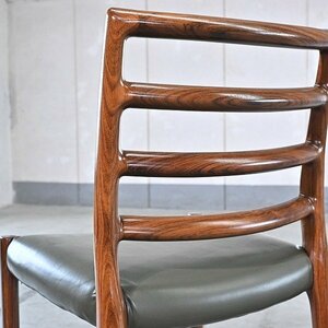 北欧デンマーク製 J.L Moller「No.85」ダイニングチェアd ローズウッド無垢材 椅子 アームレス Denmark_ウェグナー ヨハネス・アンダーセン