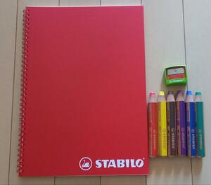 STABILO スケッチブック新品 多機能色鉛筆 ウッディ3in1 6色 セット