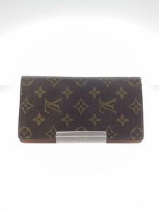 LOUIS VUITTON◆ポルト・カルト・クレディ・円_モノグラム・キャンバス_BRW/レザー/BRW/メンズ