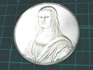 限定品 イタリア 芸術家 レオナルド ダヴィンチ 絵画 モナリザ モナリサ リザ ジョコンド 記念品 純銀製 シルバー メダル コイン 章牌