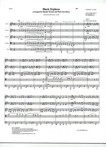 送料無料 金管5重奏楽譜 ジョビン/ボンファ：黒いオルフェ ロバート・エルカー編 試聴可 スコア・パート譜セット