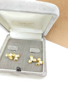 MIKIMOTO　ミキモト　　カフリンクス　　k18 パール　花