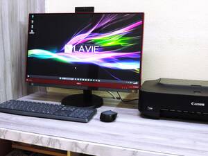 【プリンター付属LAVIE PC-DA770GAR-E3】Win11★Core i7-7500U★軽快1TB SSD&余裕16GBメモリ★地デジTV即使用★Office2021★23.8型液晶