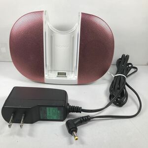 SONYウォークマン用　アクティブスピーカー+充電器(SRS-NWGT015+ AC-E5212)動作品、良品、ライトピンク