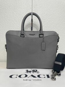 【美品】コーチ　メンテ済み　COACH メンズ　ビジネス　バッグ　ブリーフケース ショルダーバッグ　2way 本革　レザー　オシャレ