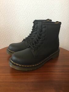 17.0cm（UK10）ジュニア｜ Dr.Martens ドクターマーチン 1460J 黒 8ホール ブーツ 15382001 ダンス サイドジップ付 お揃い (新品)(正規品)