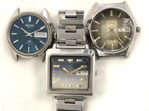 T04/172 SEIKO 3点 時計セット LORD MATIC AUTOMATIC 35 23石 防水 文字盤 アナログ腕時計 デイト 5606‐5130 5606‐7250 5606‐8110