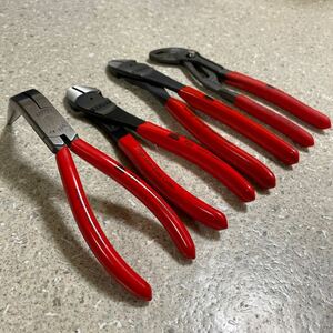 マックツール MAC TOOLS クニペックス　KNIPEX ダブルネーム　4本セット　スナップオン　SNAP-ON ニッパー　ラジオペンチ　コブラ