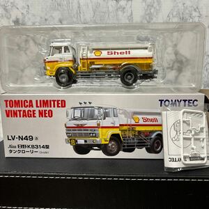 未使用 【美品】LV-N49a 日野 KB314型 タンクローリー （シェル） 1/64スケール トミカリミテッドヴィンテージNEO