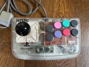 HORI ホリ COMPACT JOYSTICK コンパクトジョイスティック コントローラー クリア PS1 PS2 プレステ