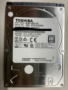 使用時間 2906時間 正常 TOSHIBA MQ01ABD100 1000GB 1TB n20240521-4