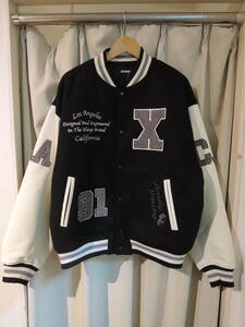 X-LARGE XLARGE エクストララージ OG LOGO VARSITY JACKET スタジャン ヴァ―シティジャケット ブラック L 最新人気商品 最終値下げ！