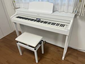 【引取限定（静岡市）】Roland HP603 電子ピアノ 椅子付 ローランド 2015年製 ホワイト 白【美品】