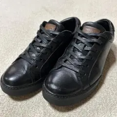 coach コーチ オールレザースニーカー ローカット 黒 25.5cm