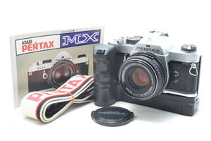 美品 ペンタックス Pentax MX 一眼レフ MF フィルムカメラ シルバー ボディ Winder ワインダー 50mm f/1.7 レンズ #6095