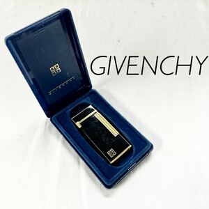 ▲ GIVENCHY ジバンシー ガスライター ライター 喫煙具 喫煙グッズ ブラック ケース付き 保管品 現状品 やや傷汚れあり 【OTAY-358】