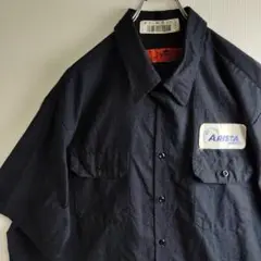 レッドキャップ 半袖シャツ ワークシャツ ネイビー ARISTA メンズ3XL