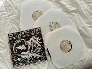 SUB POP 200 3xEP + Booklet* 1988 NM/OOP Nirvana SP25 Mudhoney Soundgarden ++ VA 海外 即決