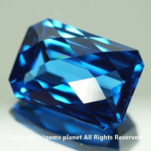 19.66ct チェッカーオクタゴン シンセティックブルースピネル 896