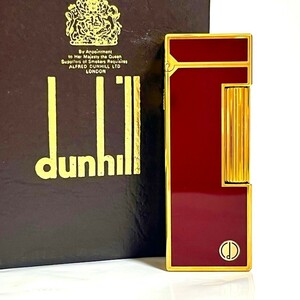 １円スタート dunhill ダンヒル ライター ローラー式 ガスライター 喫煙具 箱付き
