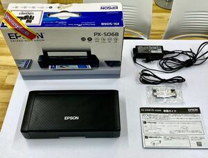 〈N550-3〉　EPSON PX-S06B モバイルプリンター ビジネスインクジェットプリンター　2022年製　ブラック Wi-Fi搭載 印刷確認　中古品