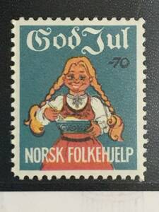 切手：クリスマスシール・複十字／ノルウェー＊１９７０年＊
