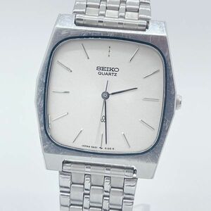 【1円スタート】稼働品 SEIKO セイコー 5931-5140 スクエア シルバー文字盤 クオーツ メンズ腕時計