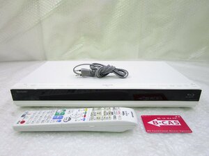 ◎SHRAP シャープ AQUOS ブルーレイディスクレコーダー HDD/1TB 2チューナー BD-W1800W 2015年製 ホワイト リモコン付き w51314
