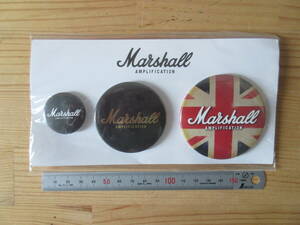 Marshall　缶バッジ　3個セット　　未使用、未開封品です！！　