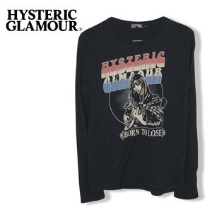 ★HYSTERIC GLAMOUR ヒステリックグラマー★メンズ ガールプリント 長袖 Tシャツ ロンT 黒 ブラック size S 管:C:04