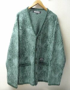 ◆ ネイバーフッド 22AW 美 NEIGHBORHOOD MOHAIR CARDIGAN . AN モヘア レオパード ニット カーディガン 222FUNH-KNM02