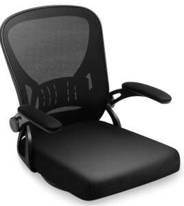 座椅子 回転座椅子 コンパクト アップフリップアームレスト 360度回転 デスクチェア 疲れない 椅子 メッシュ 和室オフィスチェア