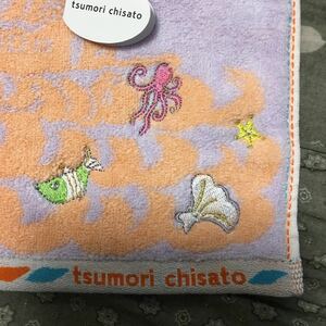 tsumori chisato ツモリチサト タオルハンカチ 刺繍 ラベンダー 未使用