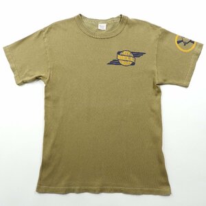 THE REAL McCOYS リアルマッコイズ 半袖 Tシャツ AIR BELL CRAFT オリーブ size M #18594 送料360円 アメカジ ミリタリー 旧マッコイ