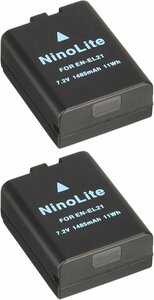 2個セット Nikon ニコン EN-EL21 互換バッテリー battery ミラーレス一眼レフカメラ Nikon 1 V2 対応 MH-28 対応　ENEL21