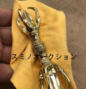 極上品 ★ 貴重品★弘法大師 五鈷杵 響銅製磨き仕上げ （ 密教法具 前具 寺院用仏具）