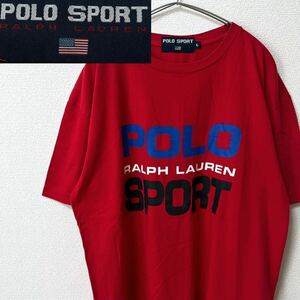 POLO SPORTS ラルフローレン ポロスポーツ 半袖 Tシャツ 赤 Lサイズ シングルステッチ