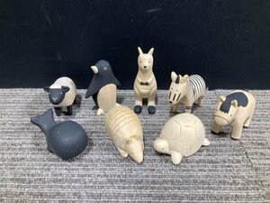 Y1692S T-Lab. ティーラボ ぽれぽれ動物 木彫り人形 手彫り カメ 馬 カンガルー クジラ 他 手作り雑貨