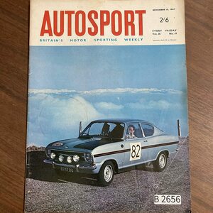 B2656　1967　「AUTO SPORT」オートスポーツ F1 ラリー　レース　モータースポーツ 旧車 英国車 ビンテージ クラシックカー