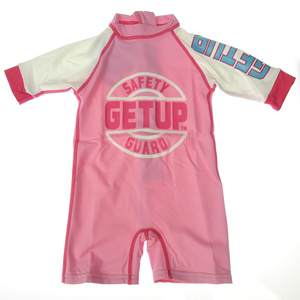 在庫処分特価　GETUP スイムスーツ 七分袖 ピンク 子供用 90(80~100cm) GSS9131