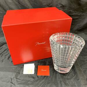 FN12153V【1000円スタート!!】Baccarat バカラ 花瓶 アイベース 花 フラワーベース クリスタル ガラス 置物 インテリア 