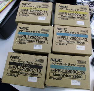 NEC純正トナーカートリッジ PR-L2900C ６個セット　ブラック シアン イエロー