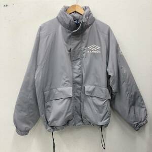 ⑮ 【シミあり】X-LARGE エクストララージ ブルゾン グレー L ナイロン 101234021025 UMBRO アンブロ