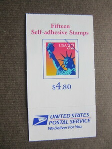 アメリカ　$４.8切手帳　自由の女神 32¢×15枚　未使用　