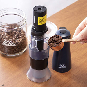 Kalita (カリタ) 電池式 コーヒーグラインダー コーヒーミル スモーキーブルー セラミック磁器カッター コーヒー インテリア プレゼント