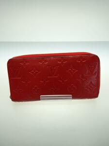 LOUIS VUITTON◆ジッピー・ウォレット_モノグラム・アンプラント_RED/牛革/RED/メンズ