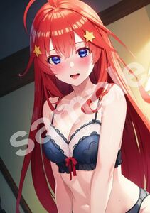 55 五等分の花嫁 中野五月　同人 ポスター A4 高画質印刷 美少女 アニメ イラスト AIアート 高品質　