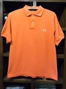 OLD FRED PERRY 鹿の子コットン 半袖 ポロシャツ SIZE S 赤 フレッドペリー